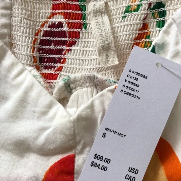 NWT UO Summer In Italy Off-Shoulder Mini Dress S - Picture 3 of 4